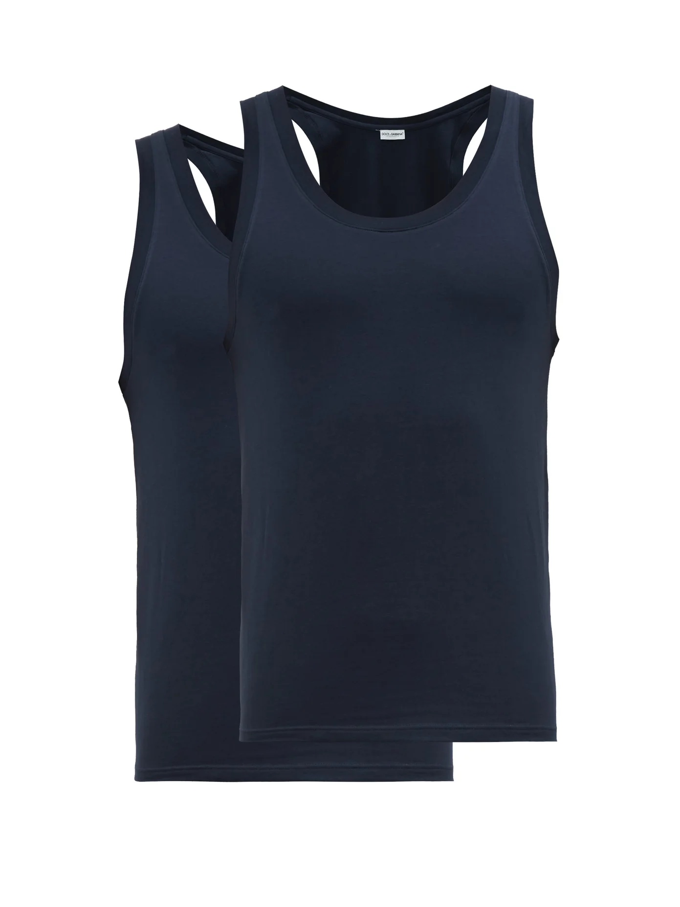 Day-by-Day pack of two stretch-cotton vests - 1