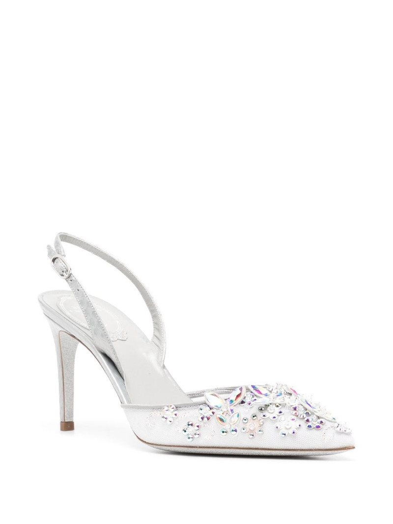 RENE CAOVILLA crystal embellishment pumps outlook