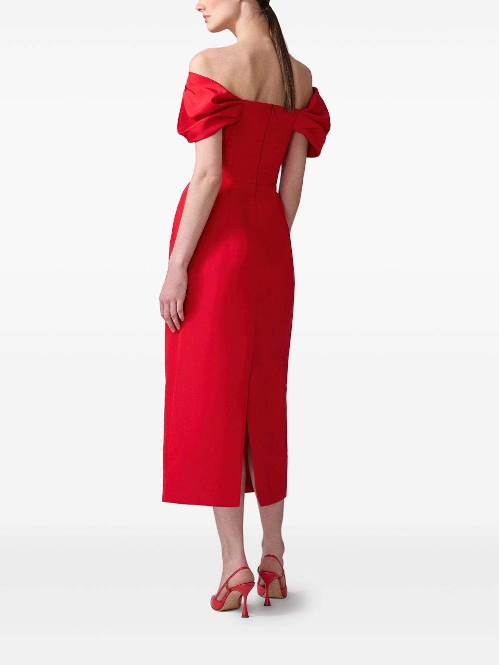 off-shoulder midi dress - 3