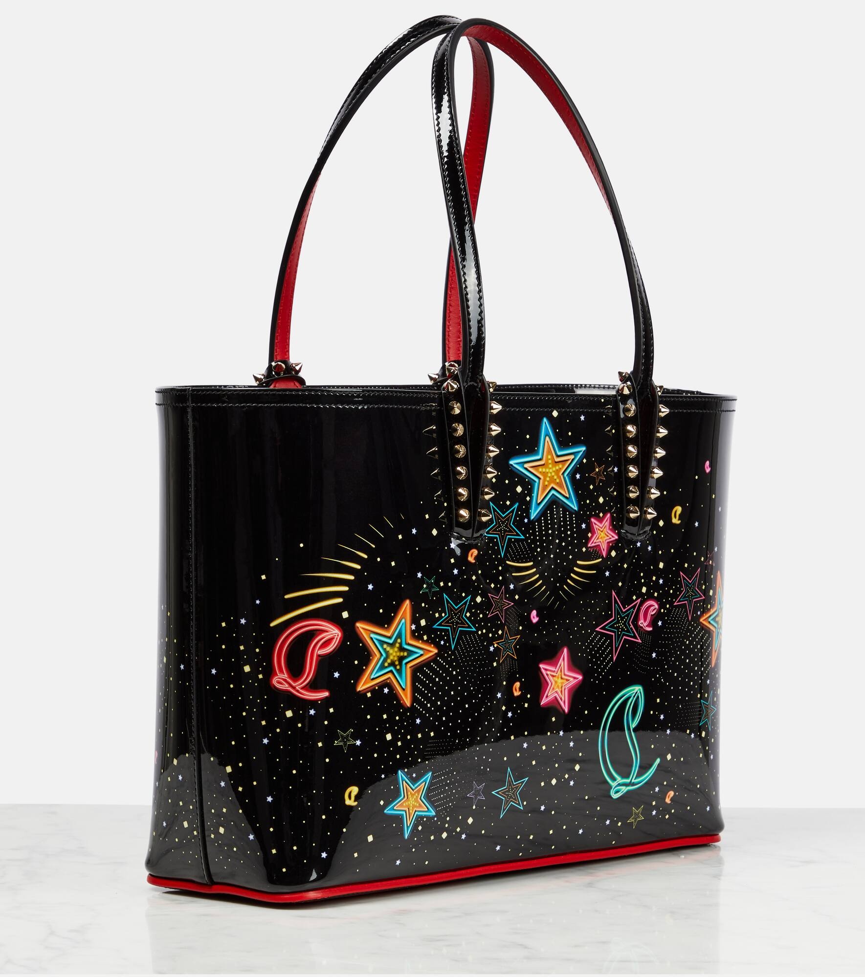 Cabata Small printed leather tote bag - 4