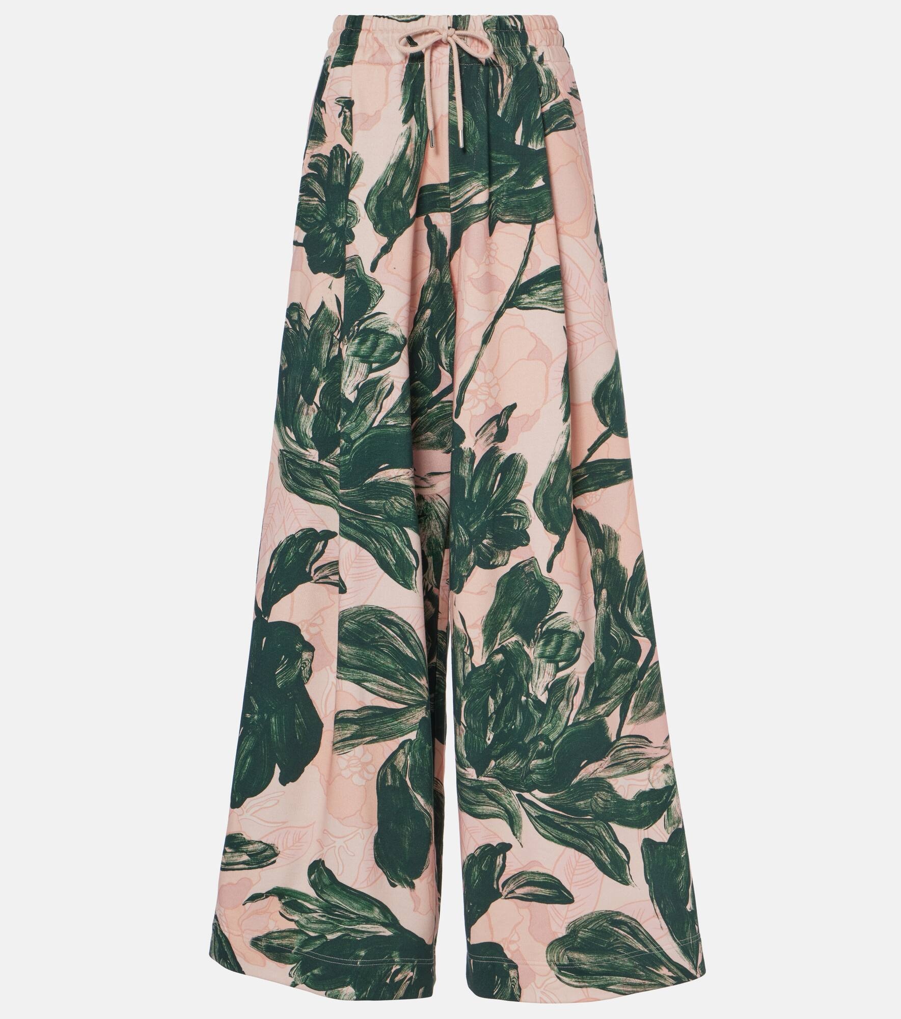 Floral cotton jersey sweatpants - 1