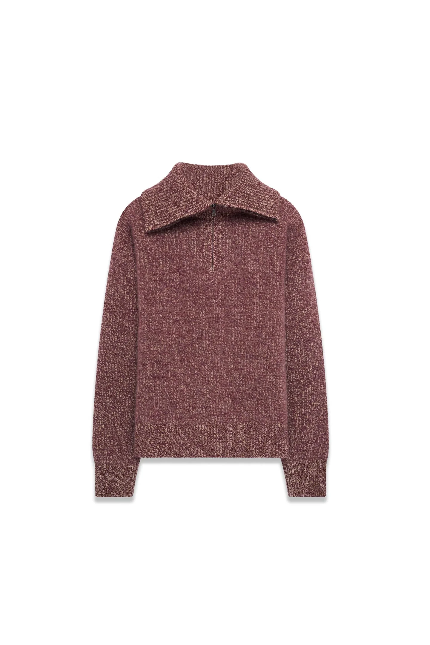 RUNYON RIB MARL HALF ZIP - 1