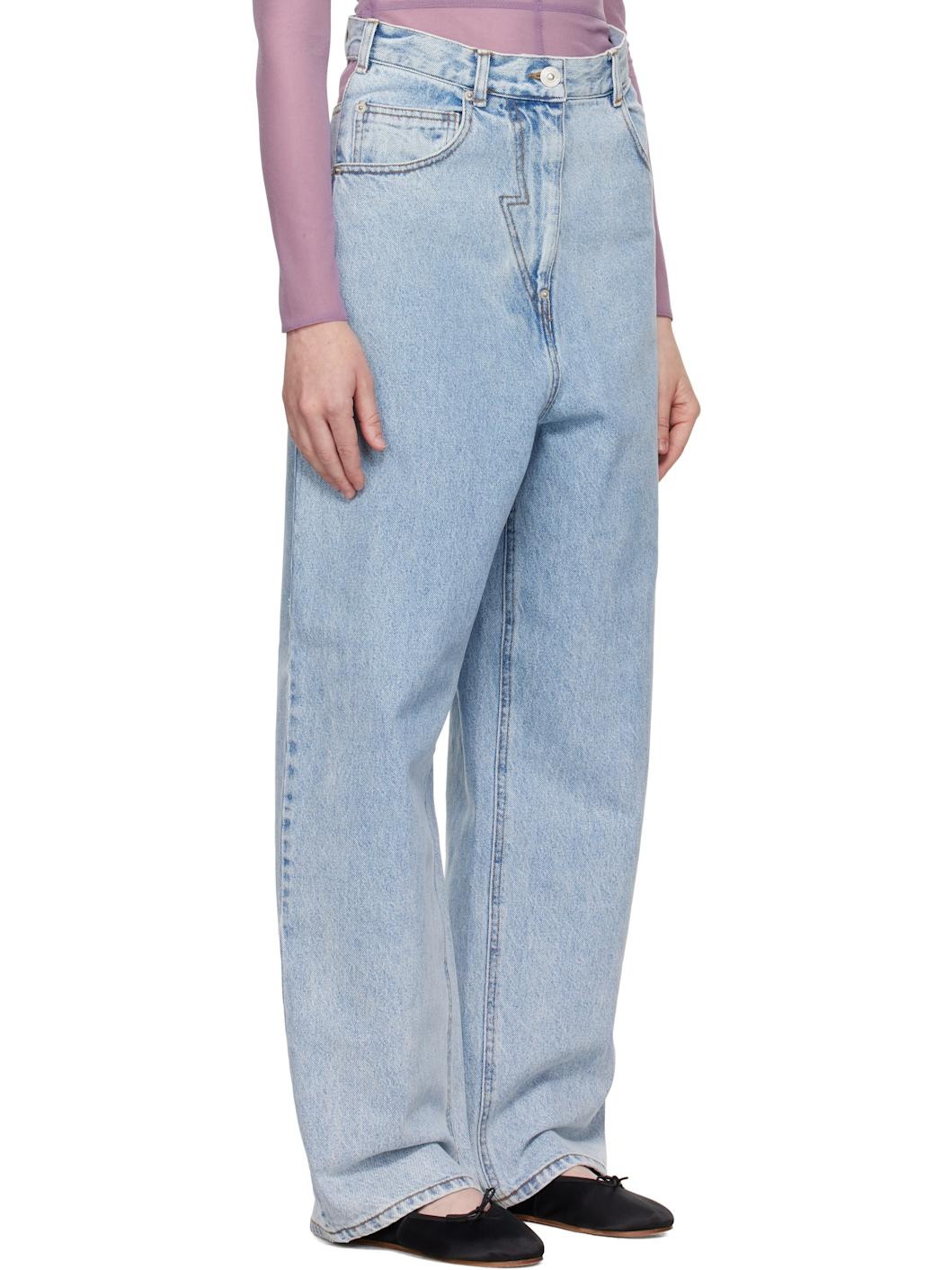 Blue Panty Cutout Jeans - 2