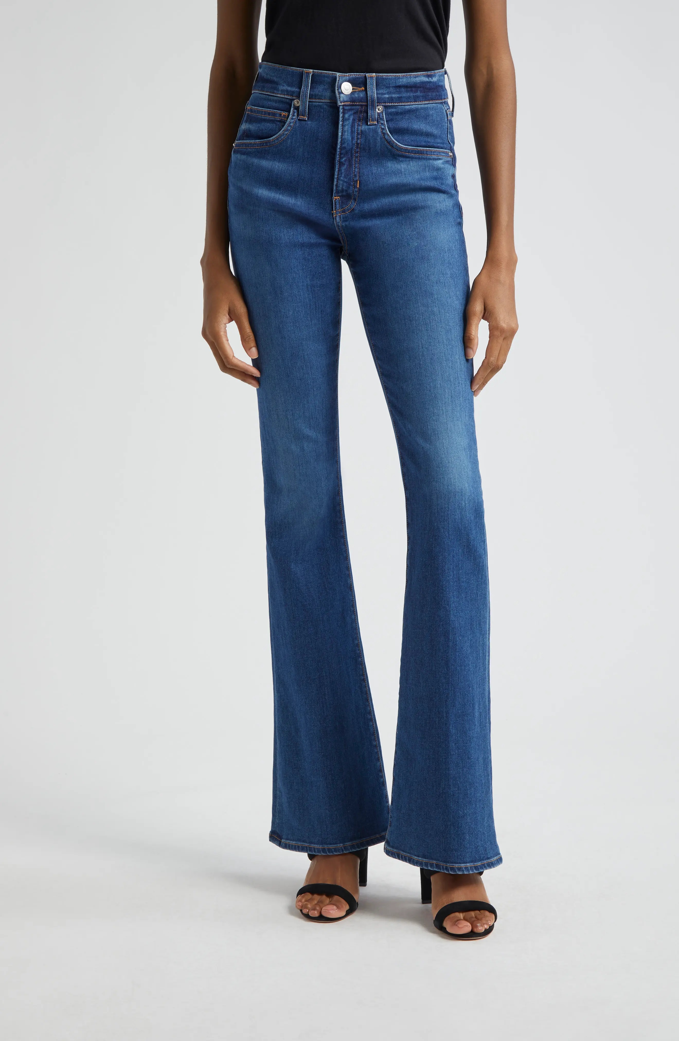 Beverly High Waist Skinny Flare Jeans - 1