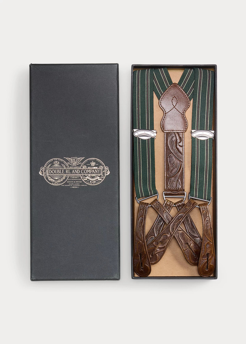 Hand-Tooled Leather Braces 1