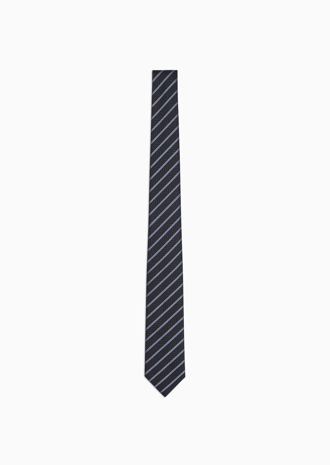 Silk regimental jacquard tie - 1