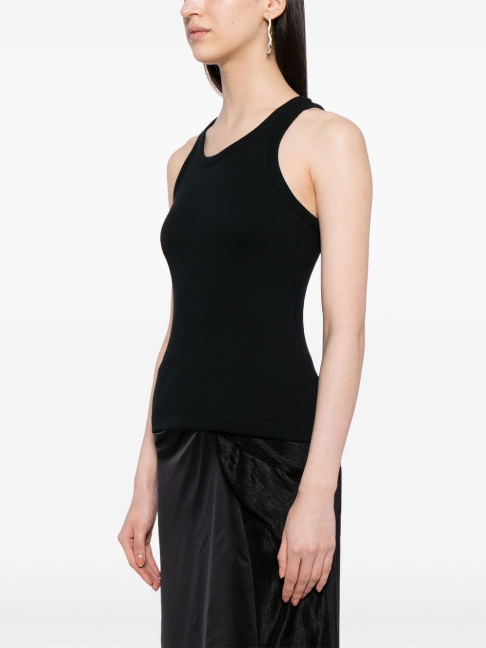 ribbed-knit sleeveless tank top - 3