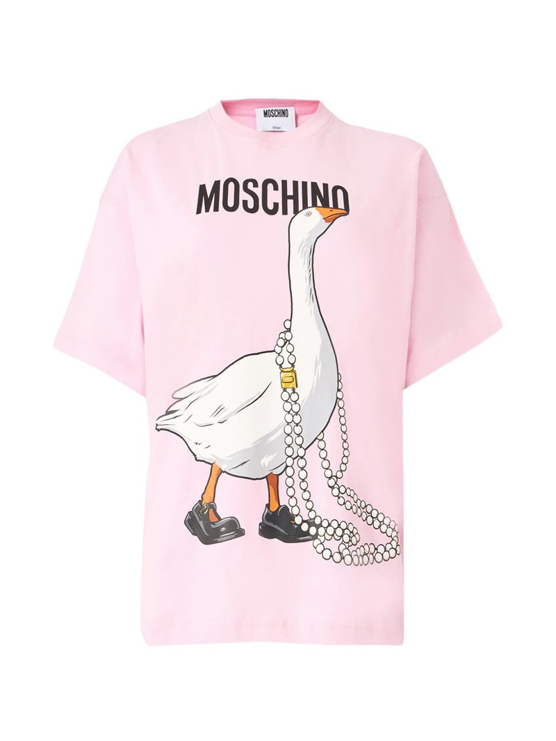 goose-print T-shirt 1