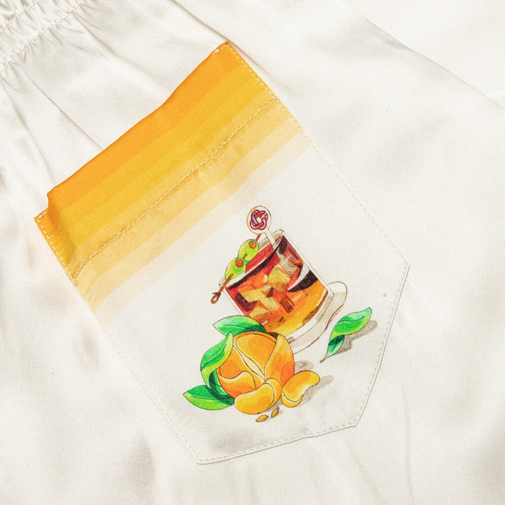 CASABLANCA SILK SHORTS WITH DRAWSTRINGS - PANORAMIQUE - 4