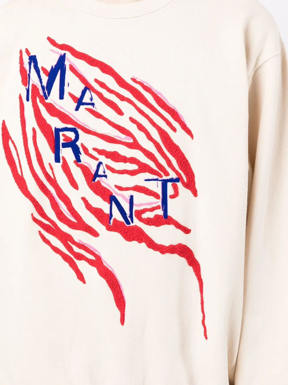 tiger-stripe embroidered sweatshirt - 5
