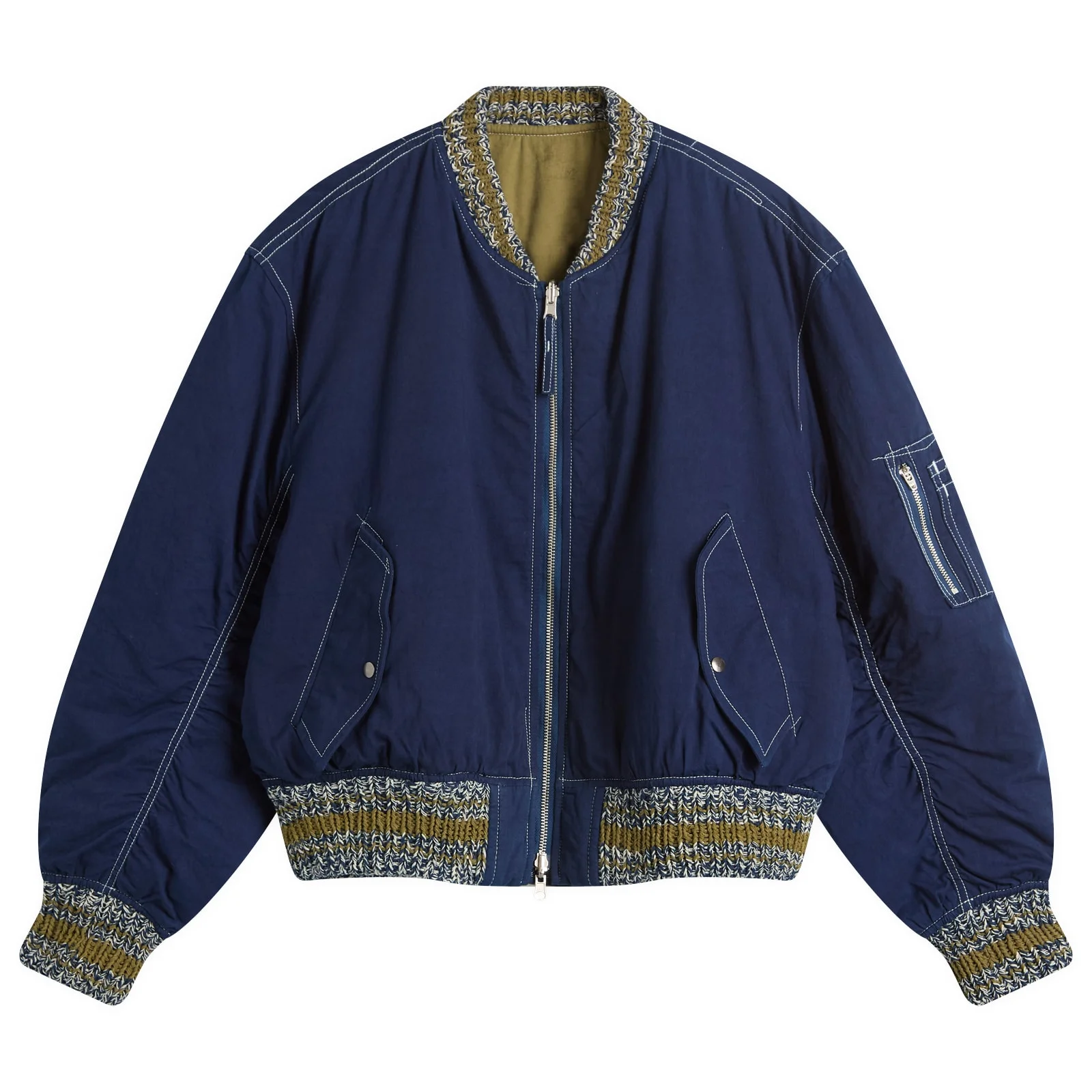 Story mfg Seed Printed Wonky-Wear Bomber - 1