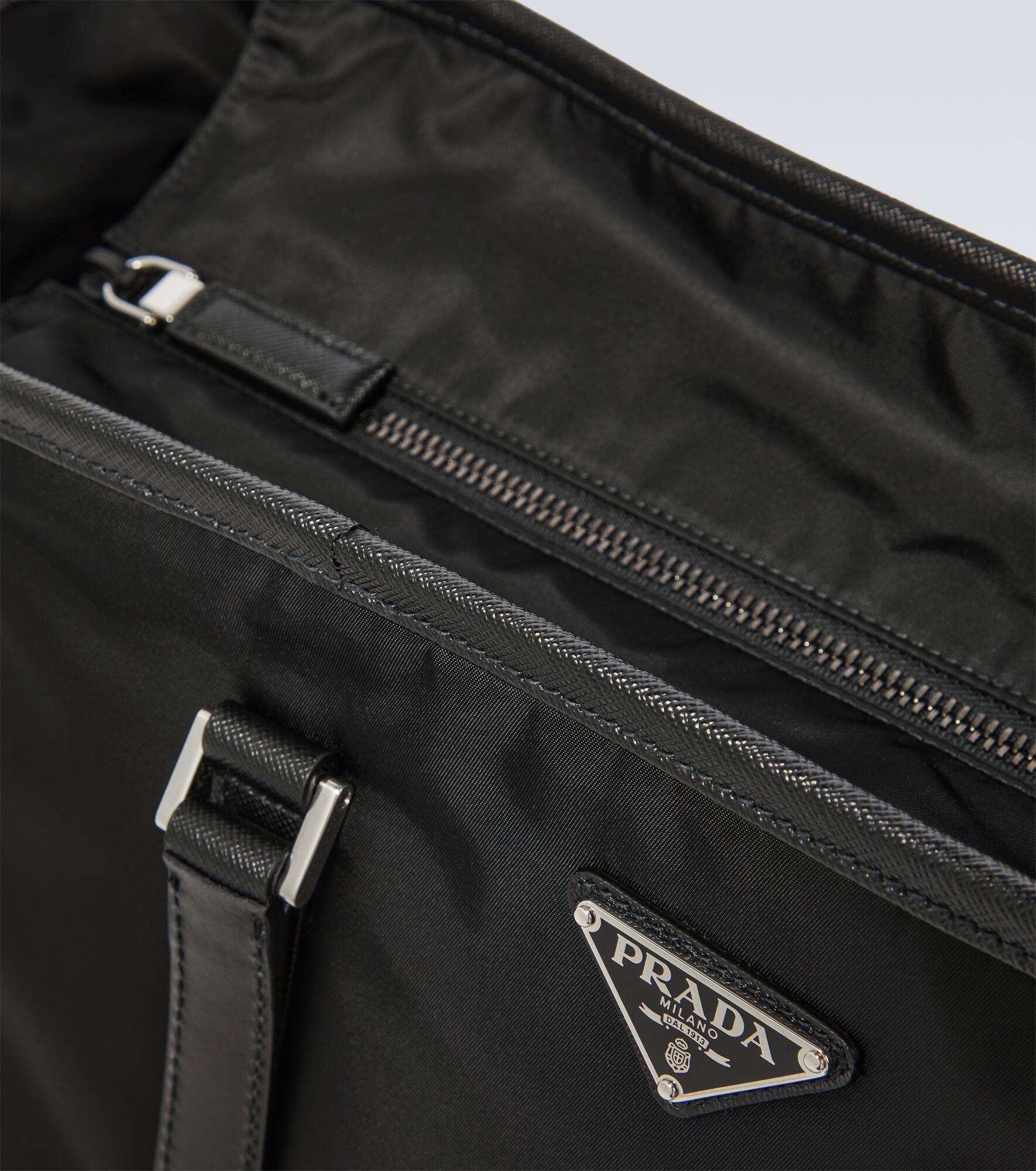 Re-Nylon leather-trimmed tote bag - 6