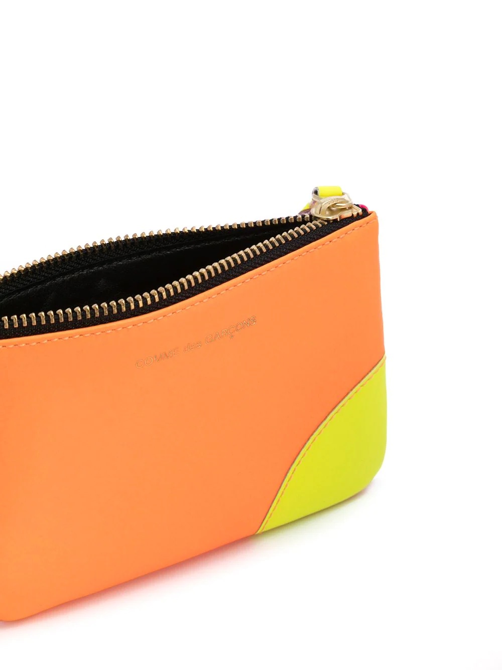 colour-block leather pouch - 3