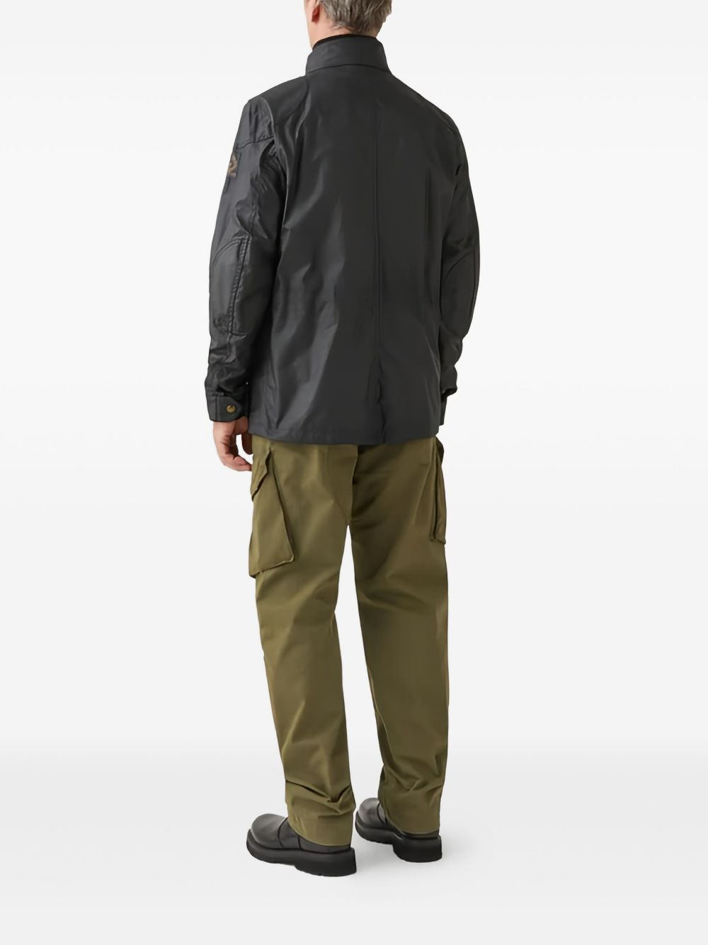 patch-pocket military jacket - 3