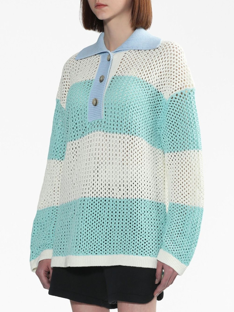 three-tone cotton polo collar 3