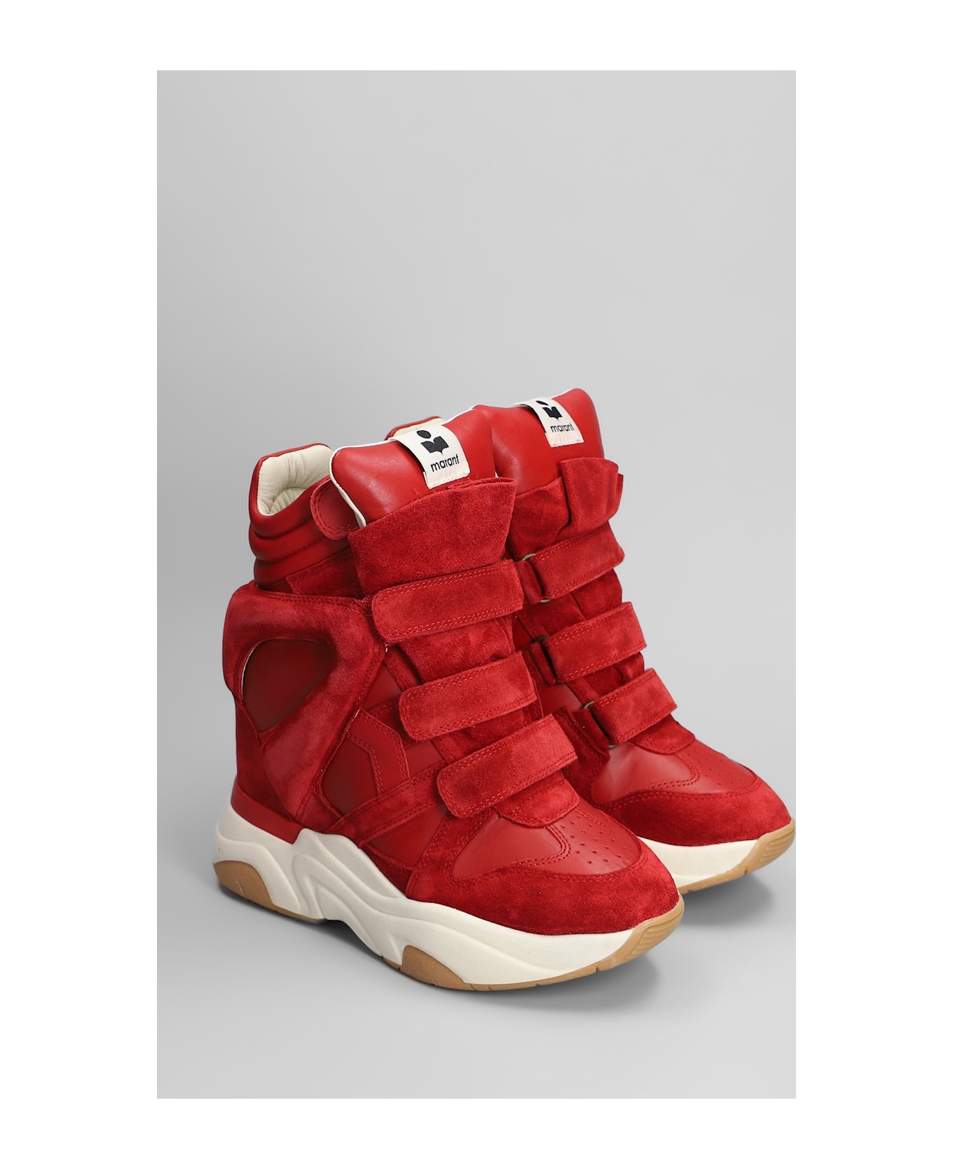 Balskee Sneakers In Red Suede And Leather - 2
