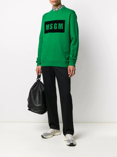 MSGM logo box sweatshirt outlook