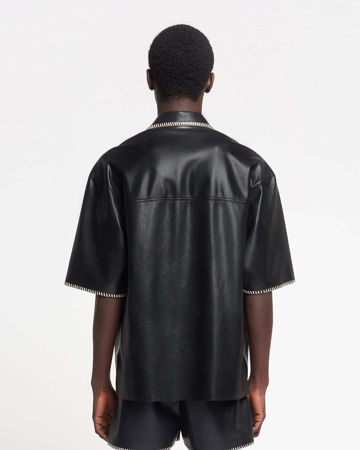 Raffia-Trimmed Okobor™ Alt-Leather Jacket - 5