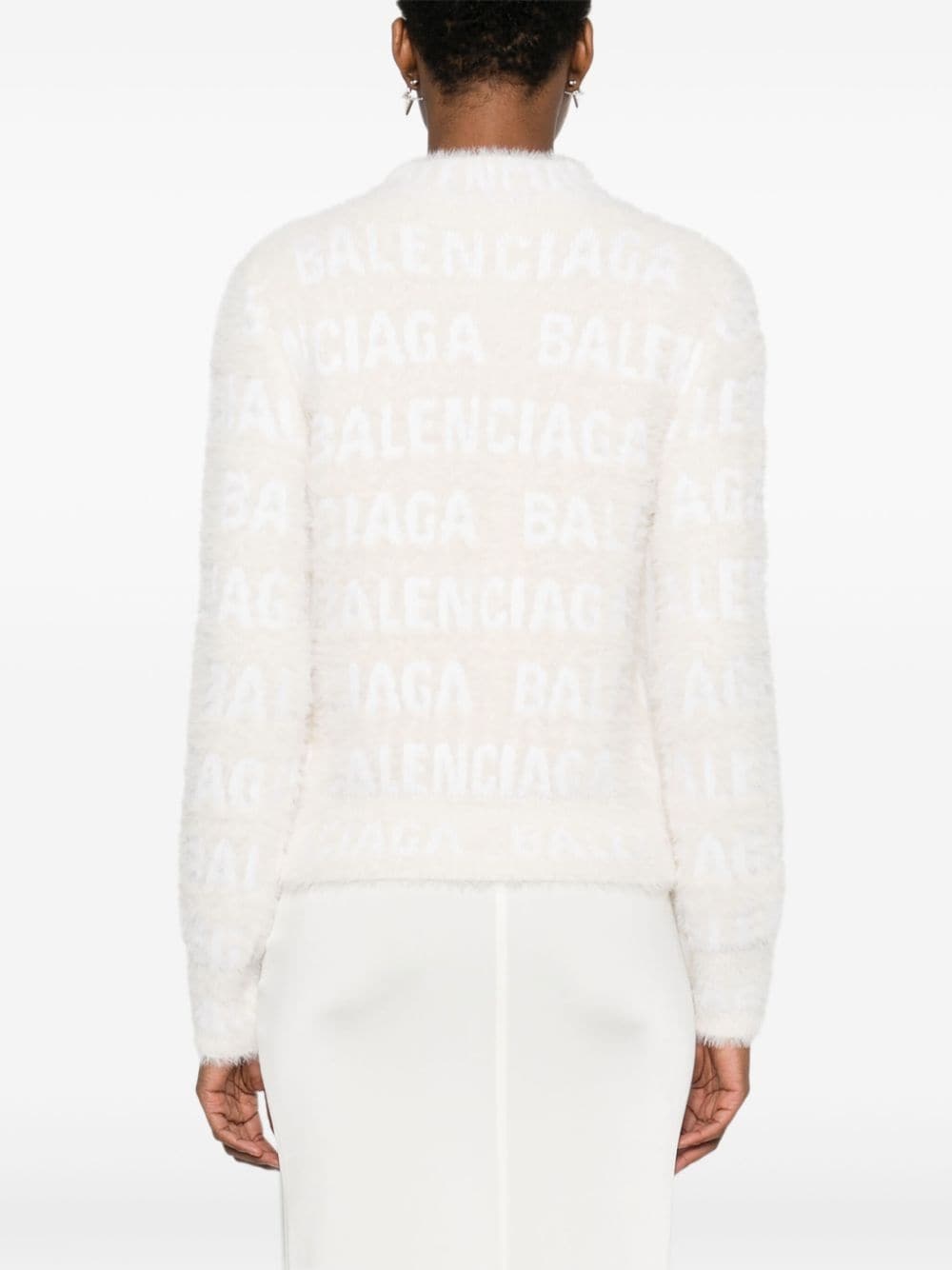 logo-jacquard sweater - 4