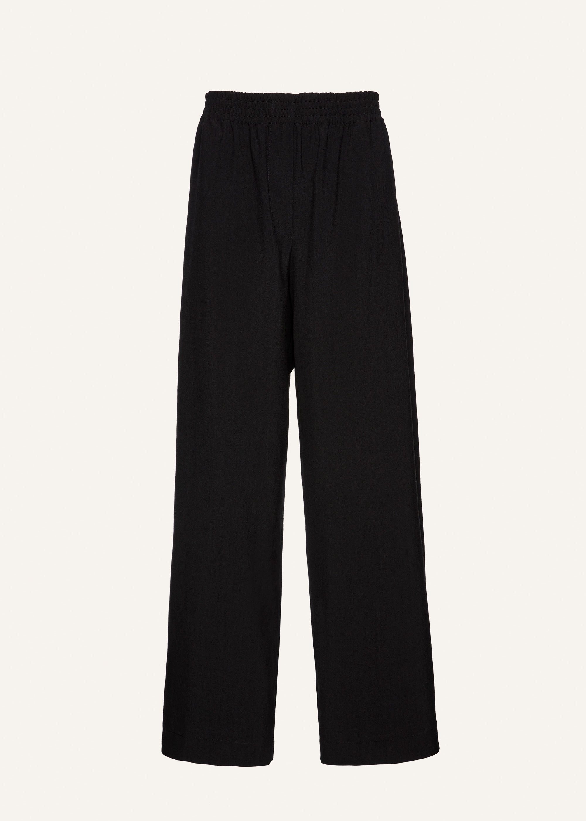 Elastic waistband trousers in black - 1