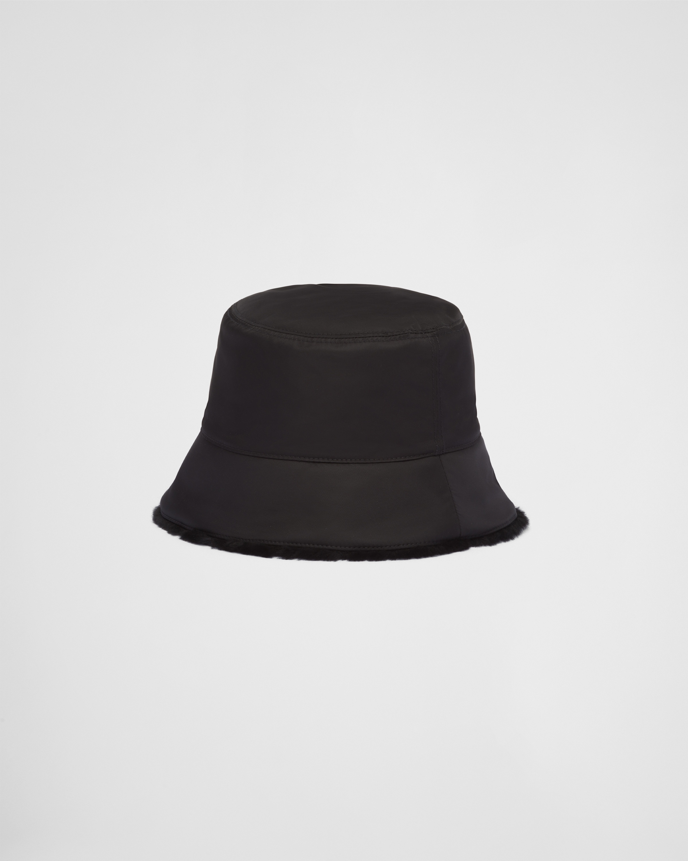 Re-Nylon and shearling bucket hat - 3