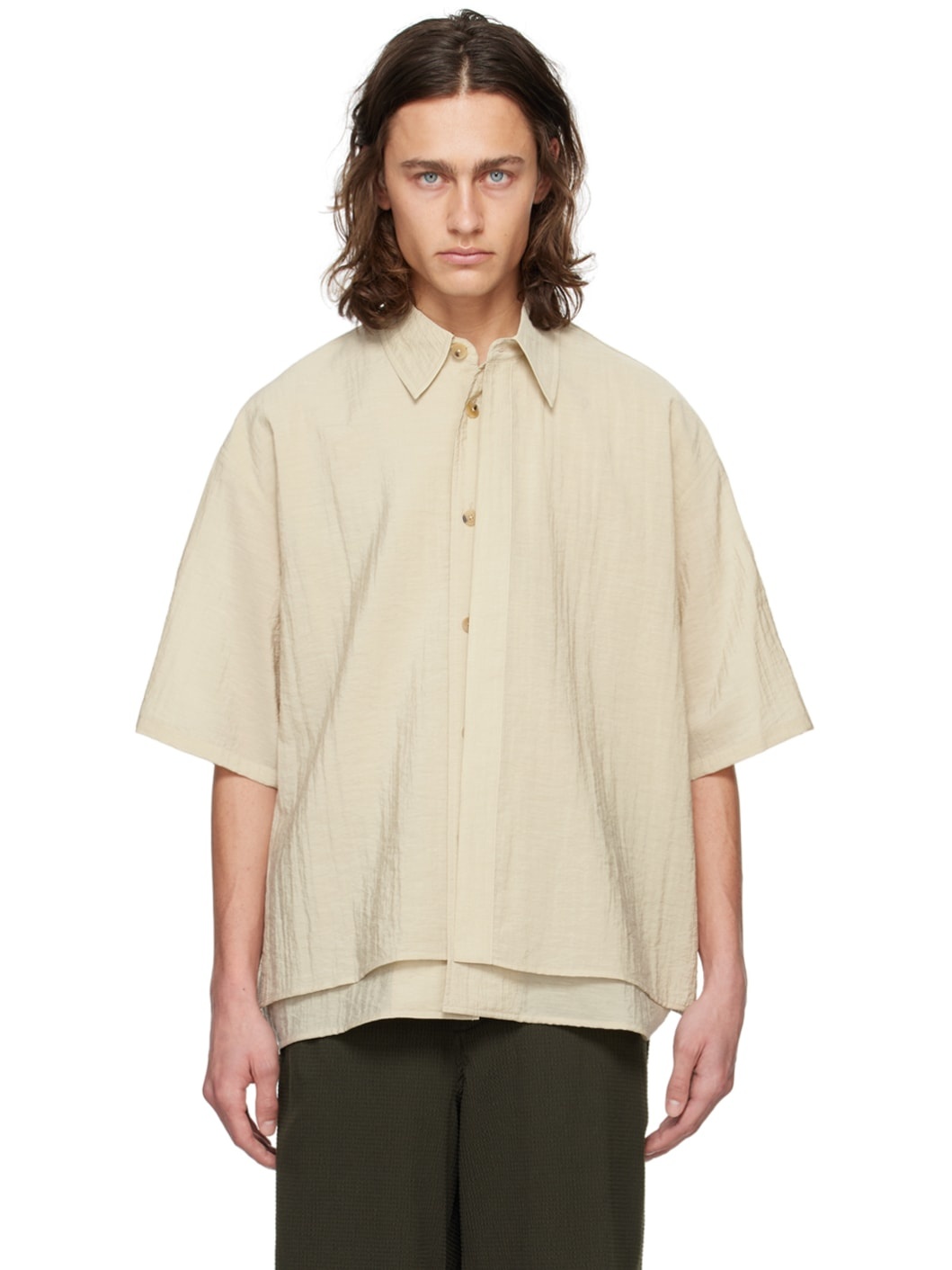 Beige Layered Shirt - 1