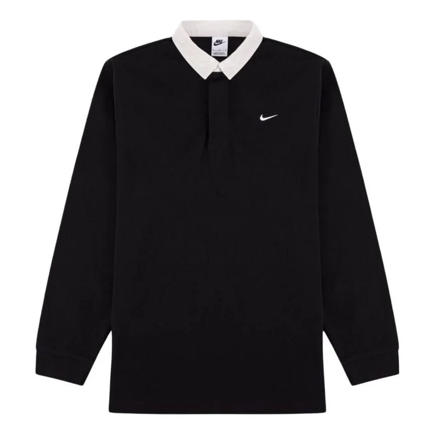 Nike Solo Swoosh Rugby Top Asia Sizing 'Black' DQ5222-010 - 1