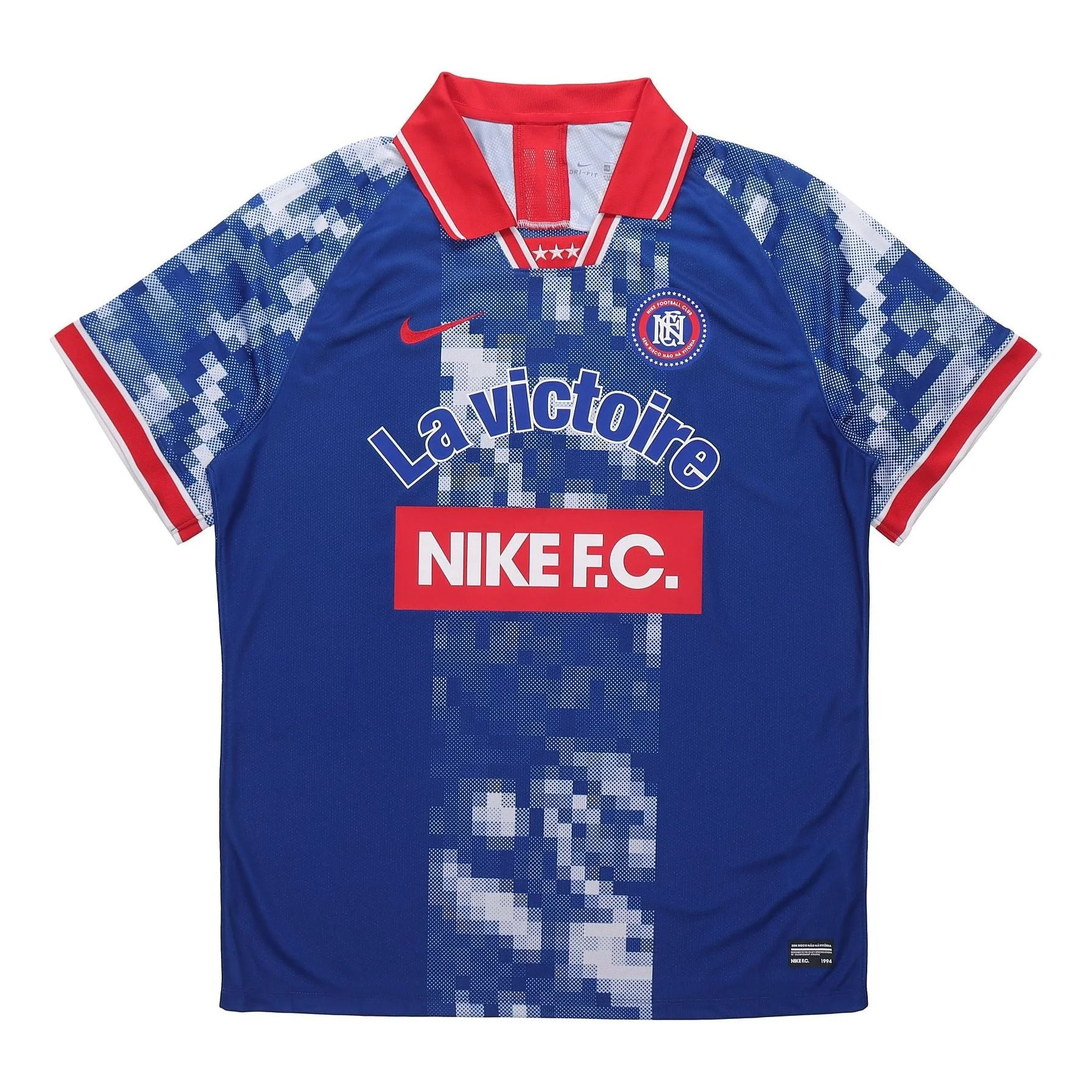 Nike Football Series Lapel Sport Casual Short Sleeved Polo Shirt Men's Blue AQ0661-438 - 1