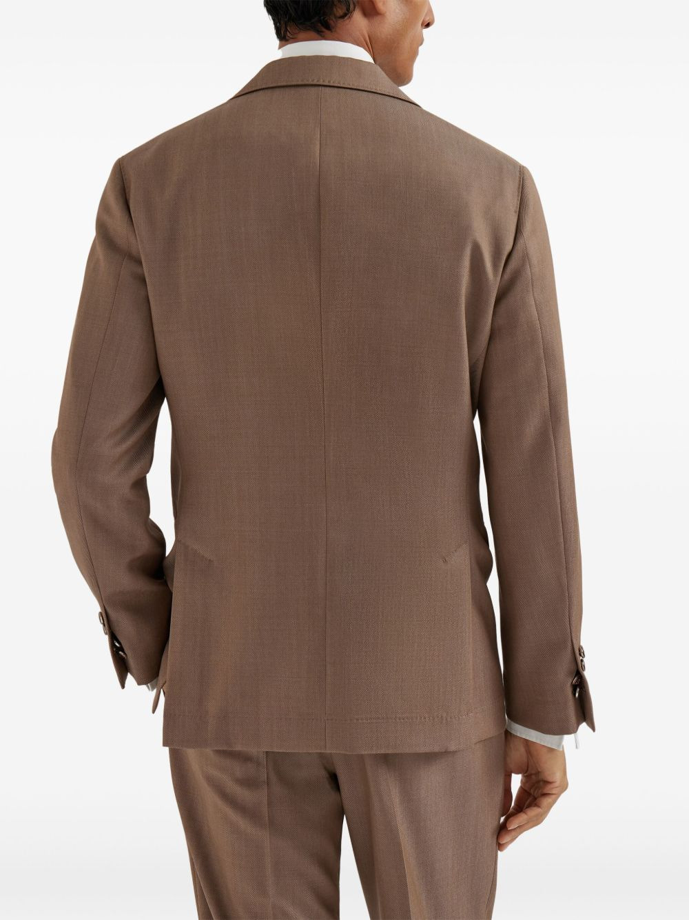 peak-lapel wool blazer - 3