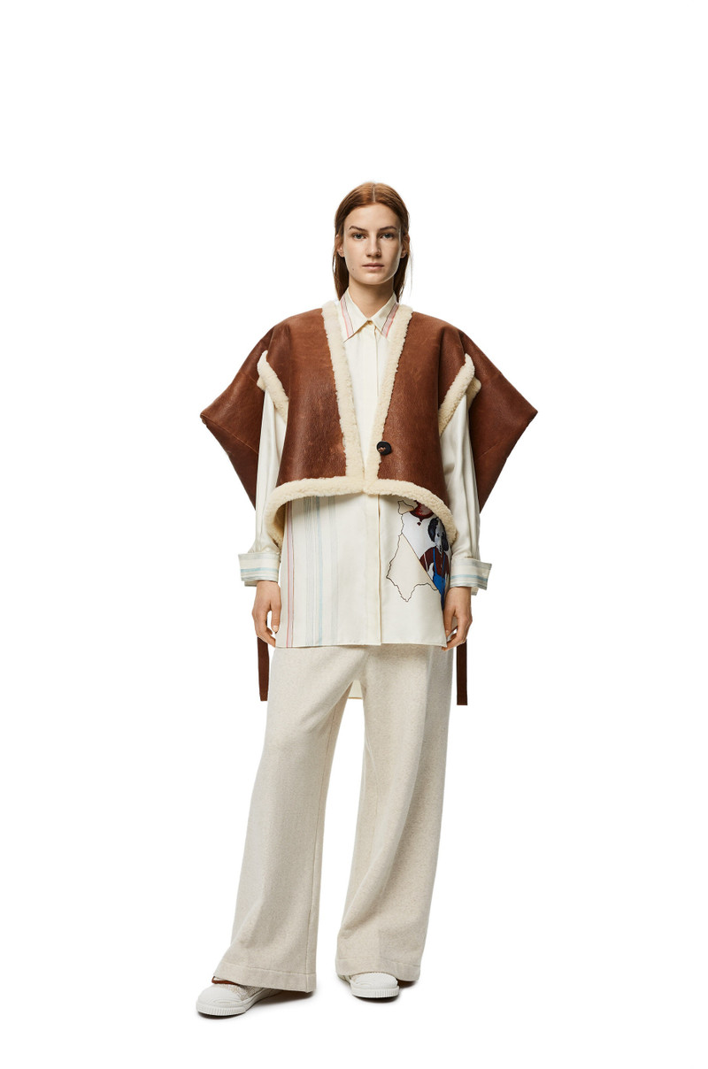 Loewe Oversize vest in shearling outlook