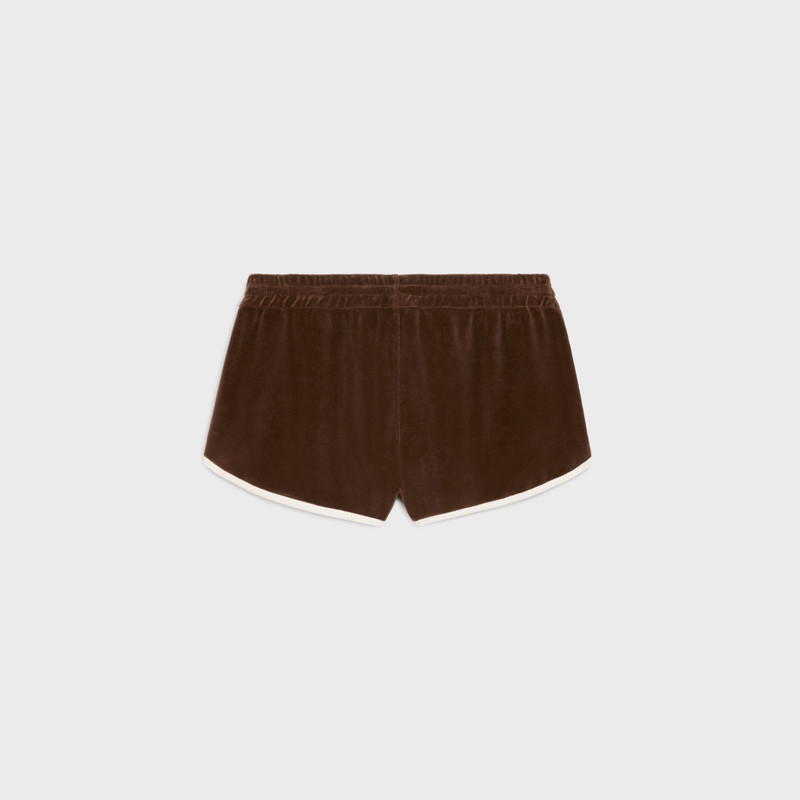 CELINE celine mini shorts in velvet jersey outlook