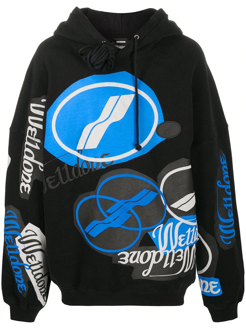 logo print hoodie - 1