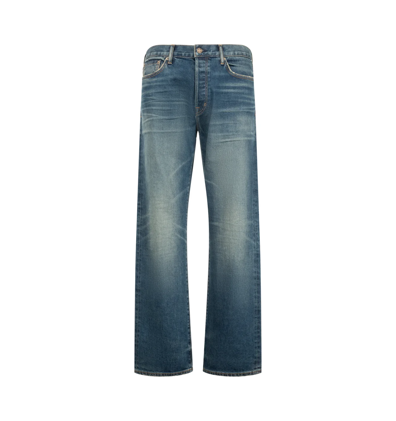 Stretch 50's Straight Denim Jeans - 1