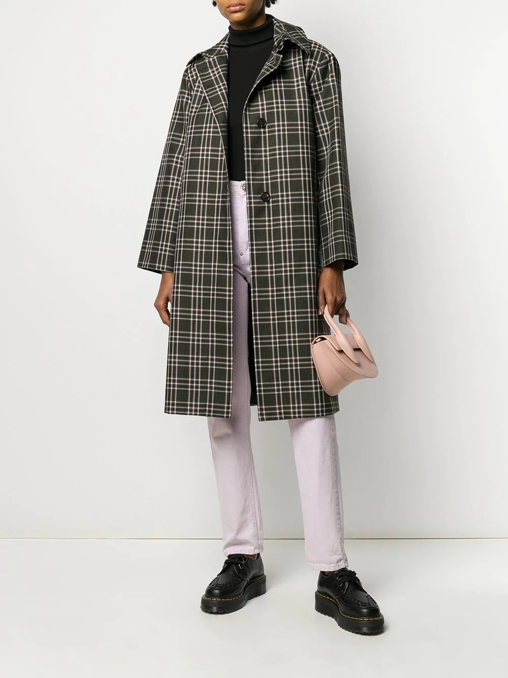 Isabella check technical coat - 2