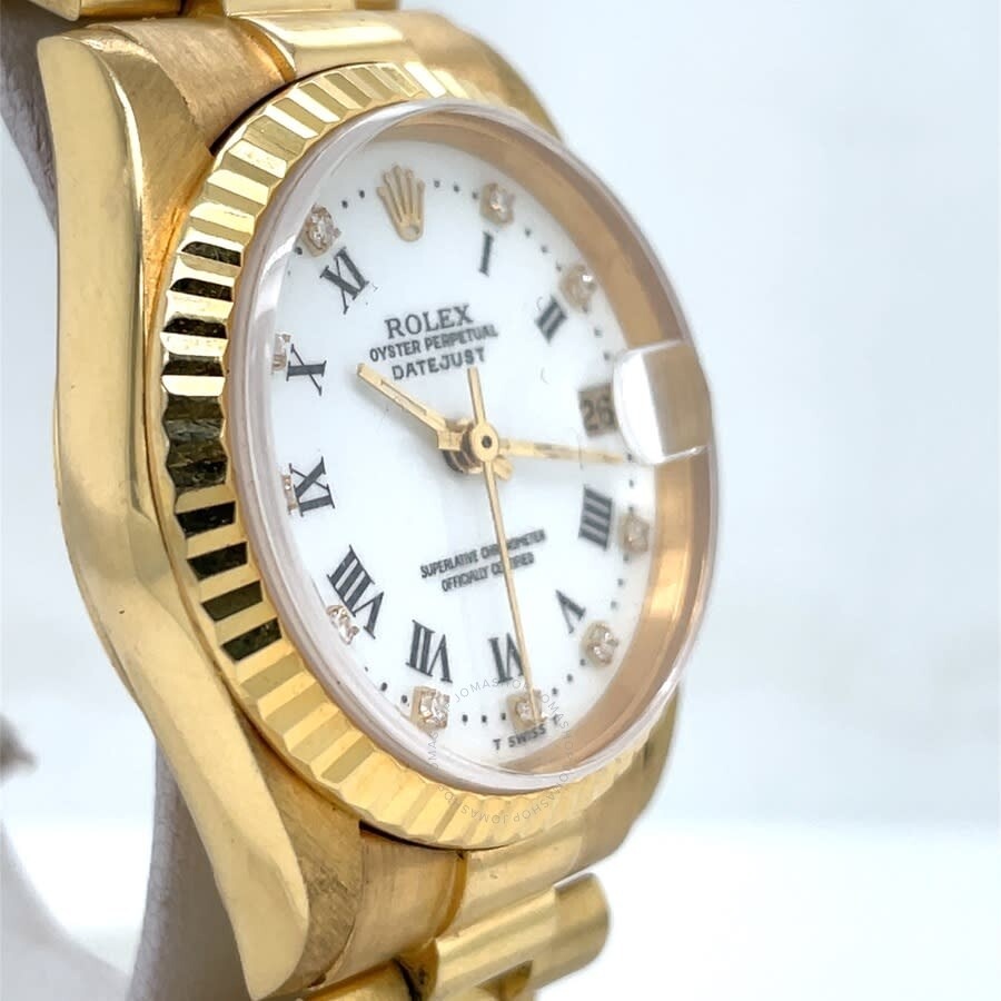 Pre-owned Rolex Datejust Automatic Diamond White Dial Ladies Watch 68278 WDP - 3