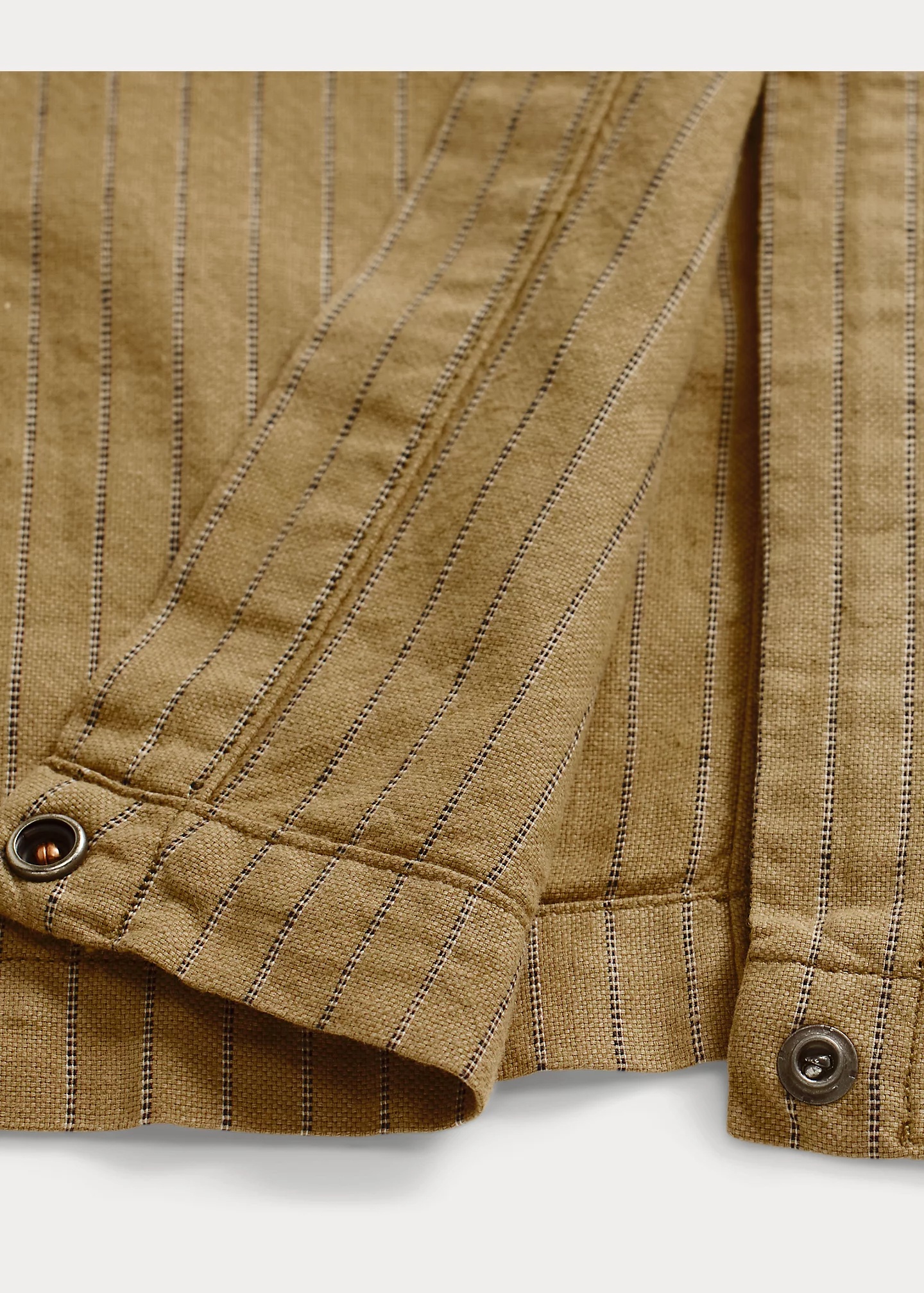 Striped Linen-Cotton Shop Coat - 5