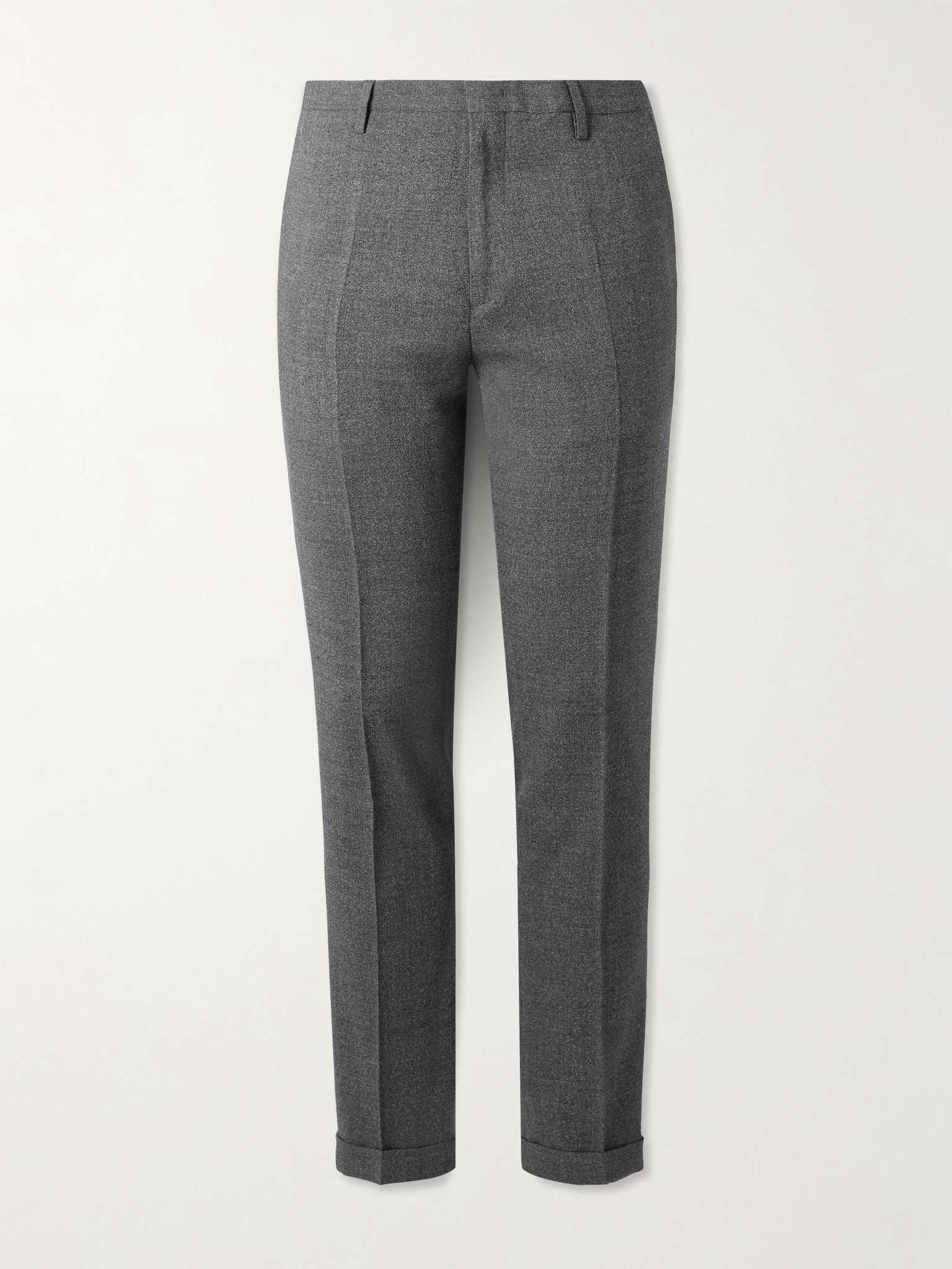 Straight-Leg Wool Trousers - 1