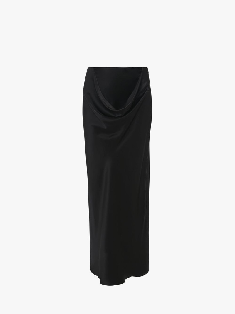 SILK MIDI SKIRT - 1
