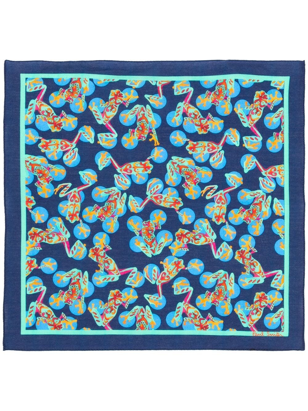 frog print square scarf - 2