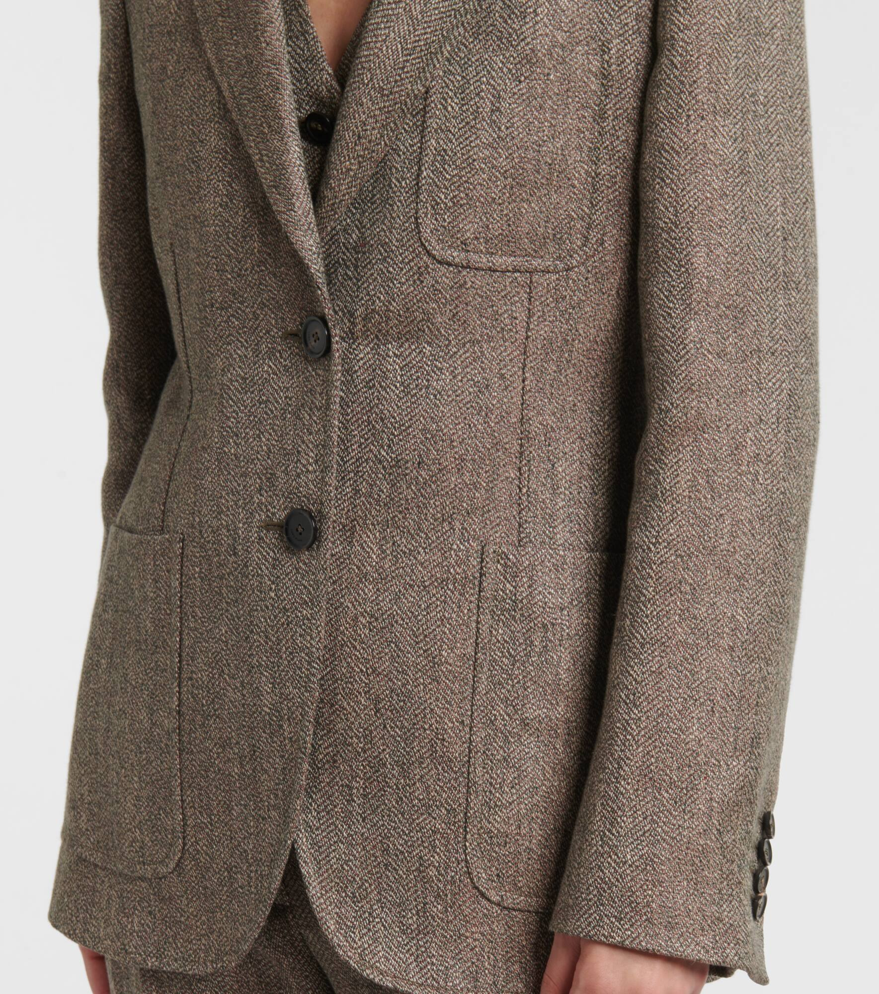 Eleanor chevron linen blazer - 5