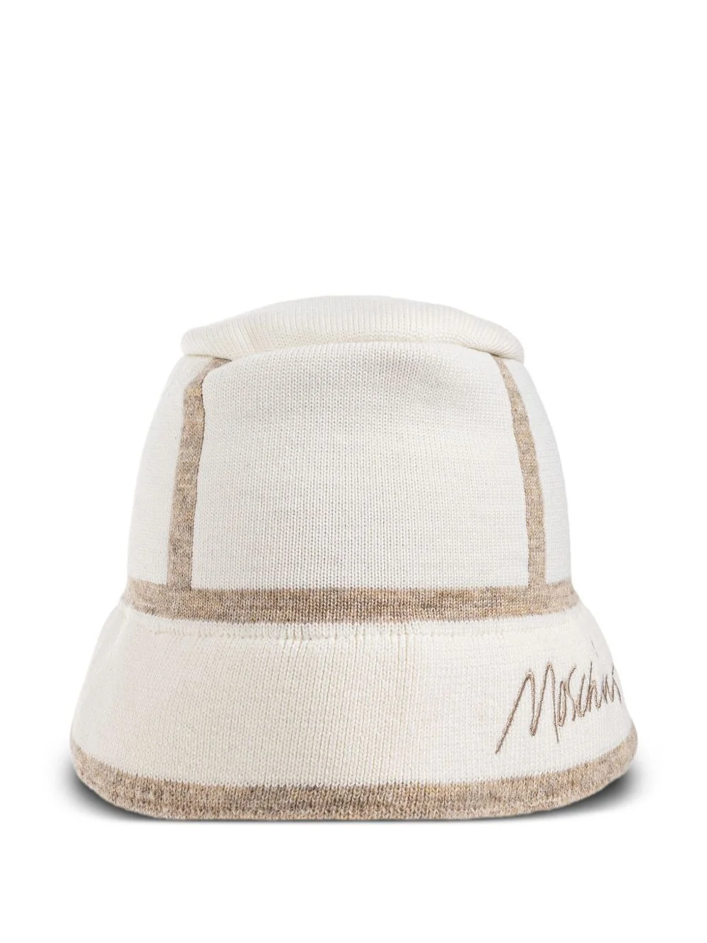 panelled logo bucket hat - 1