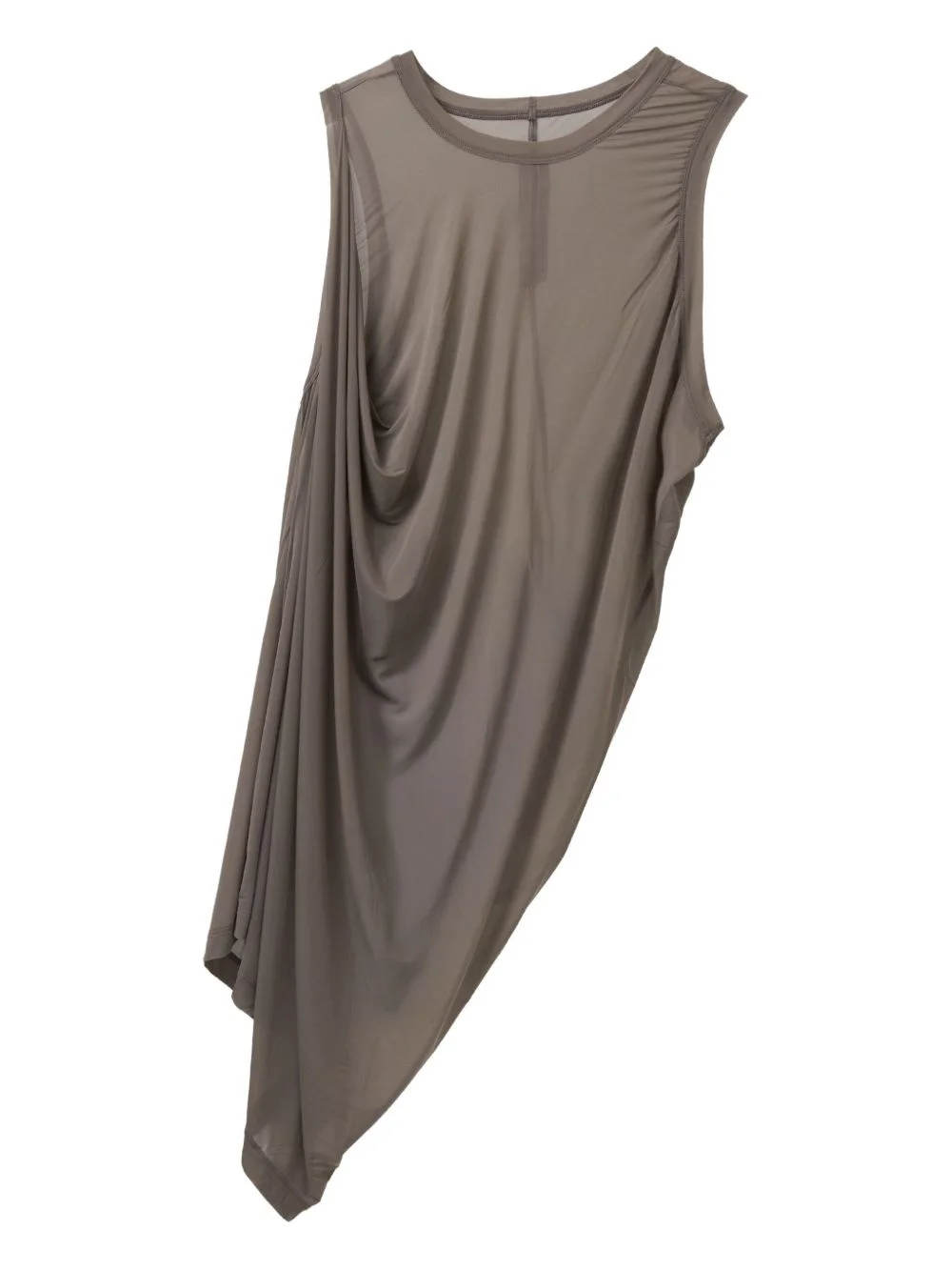 asymmetrical draped tank top - 1