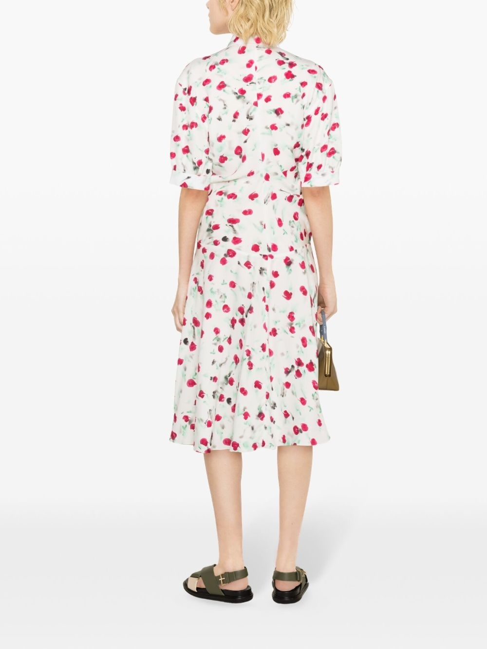 Reverie-print crepe midi dress - 4