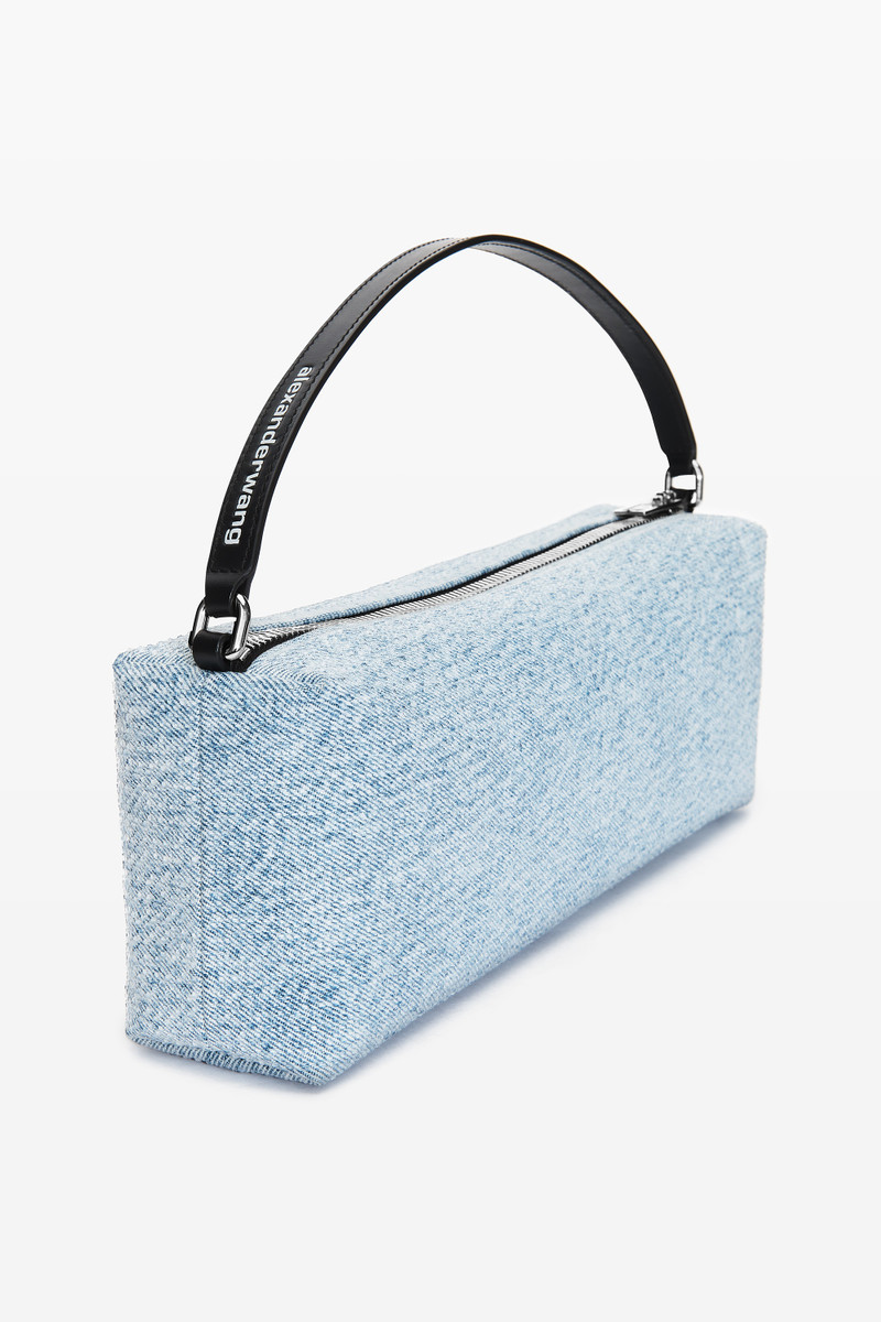 Alexander Wang Heiress Flex Denim Trompe-L'oeil Bag With Crystal Hotfix outlook