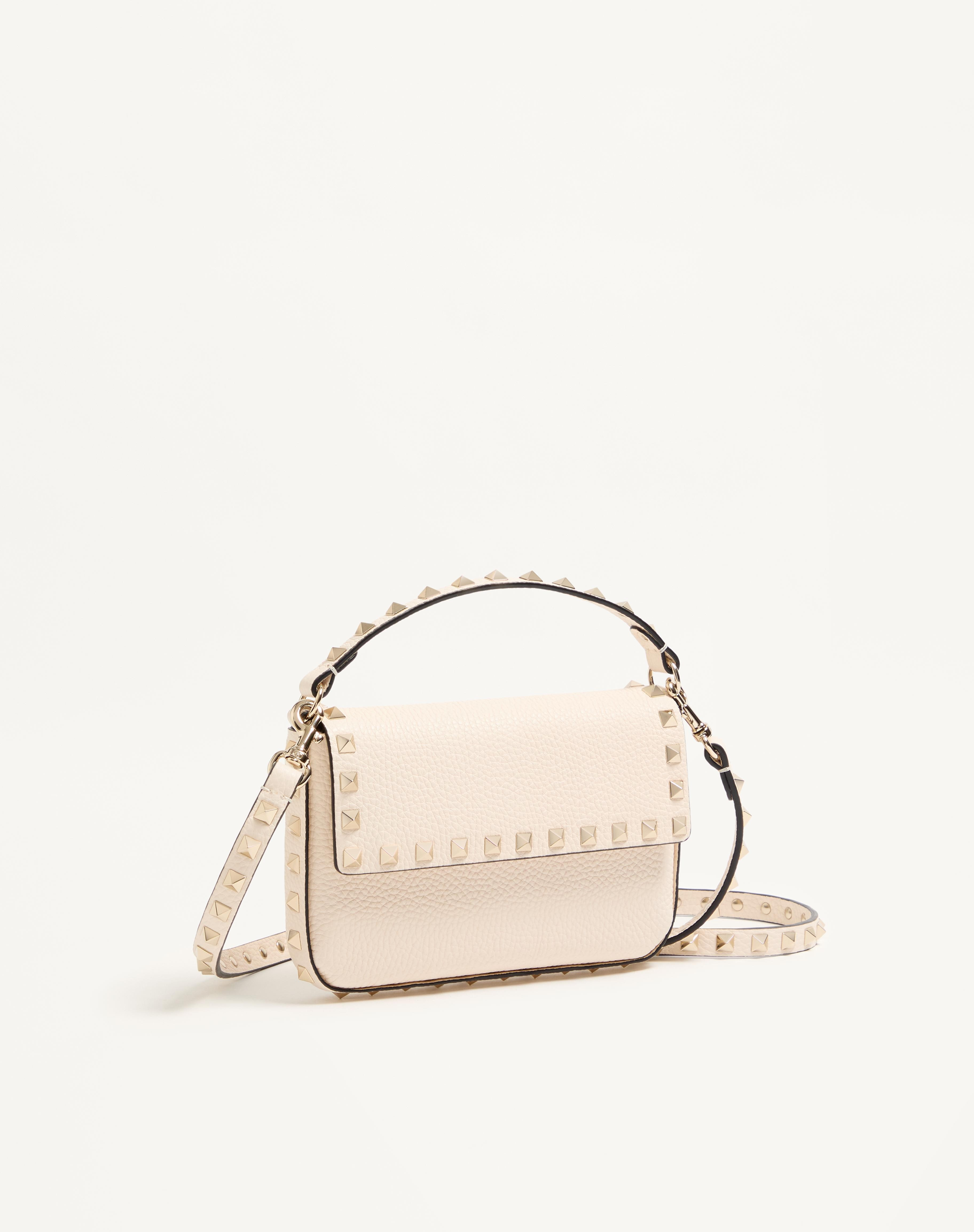 ROCKSTUD GRAINY CALFSKIN POUCH - 3