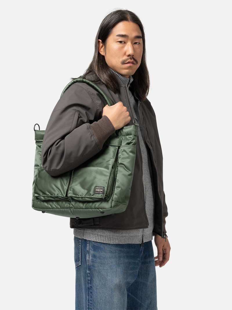 PORTER TANKER Tote Bag (L) Sage Green outlook