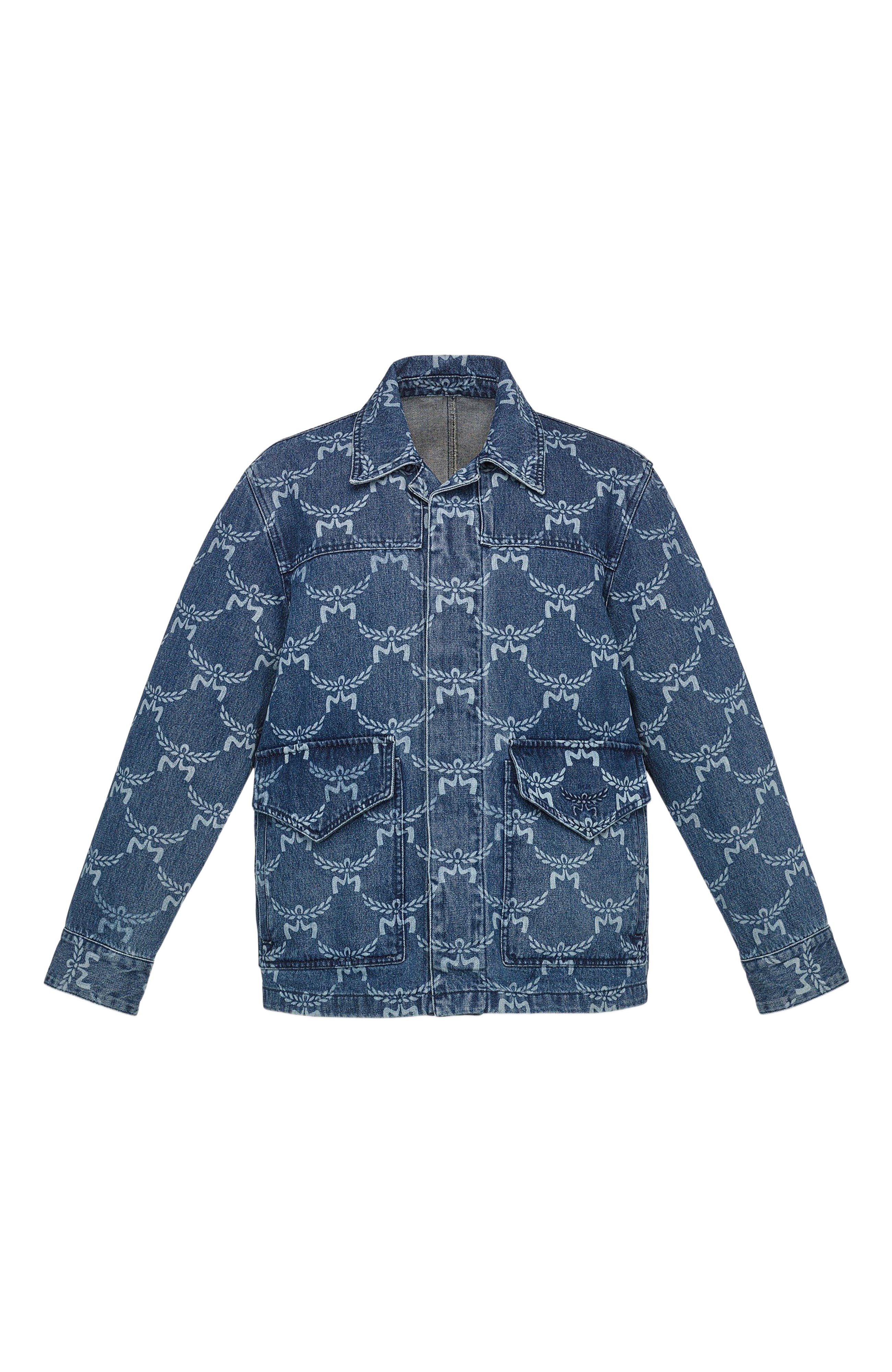 MCM Lauretos Monogram Denim Jacket in Indigo at Nordstrom - 2