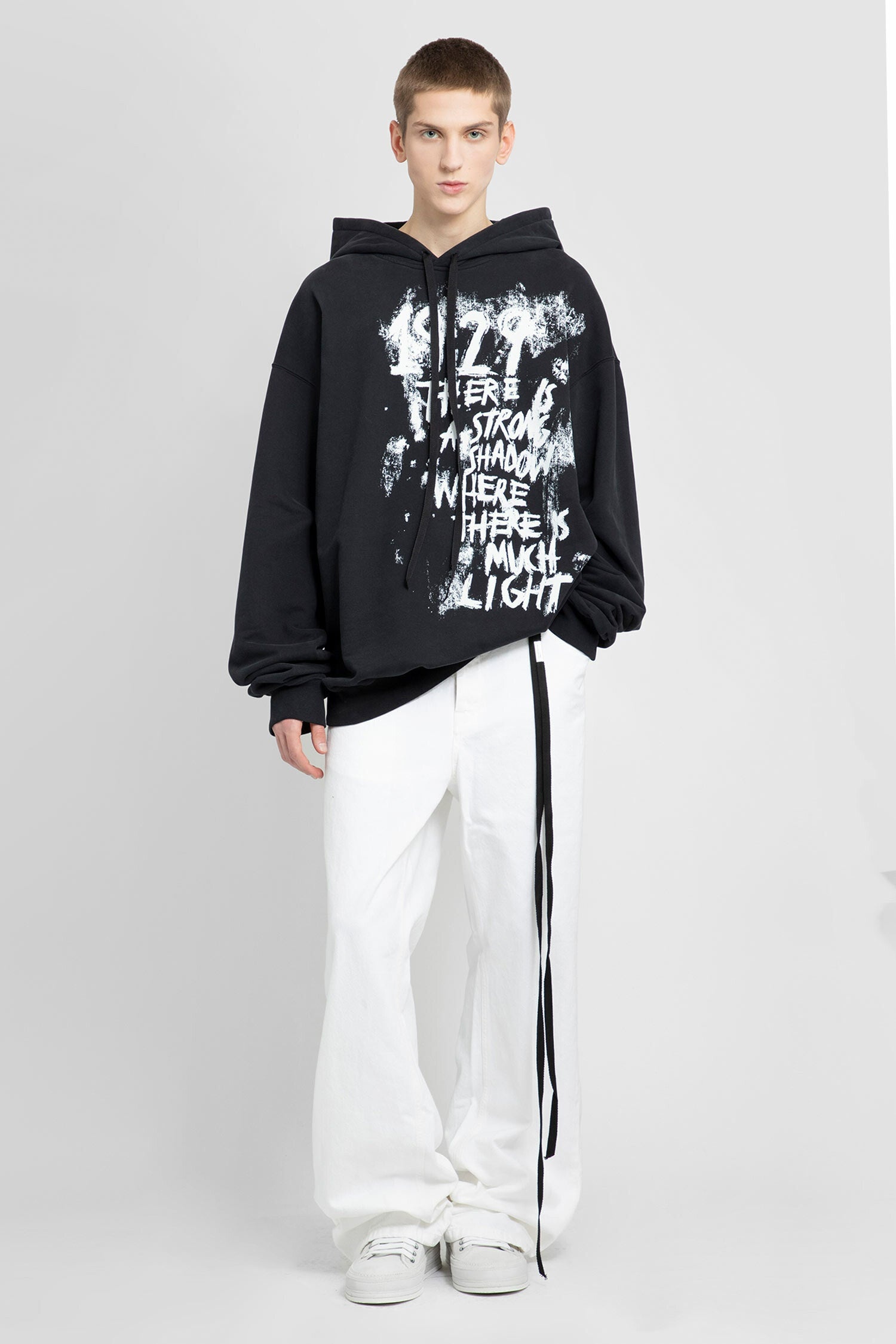 ANN DEMEULEMEESTER MAN BLACK SWEATSHIRTS - 4