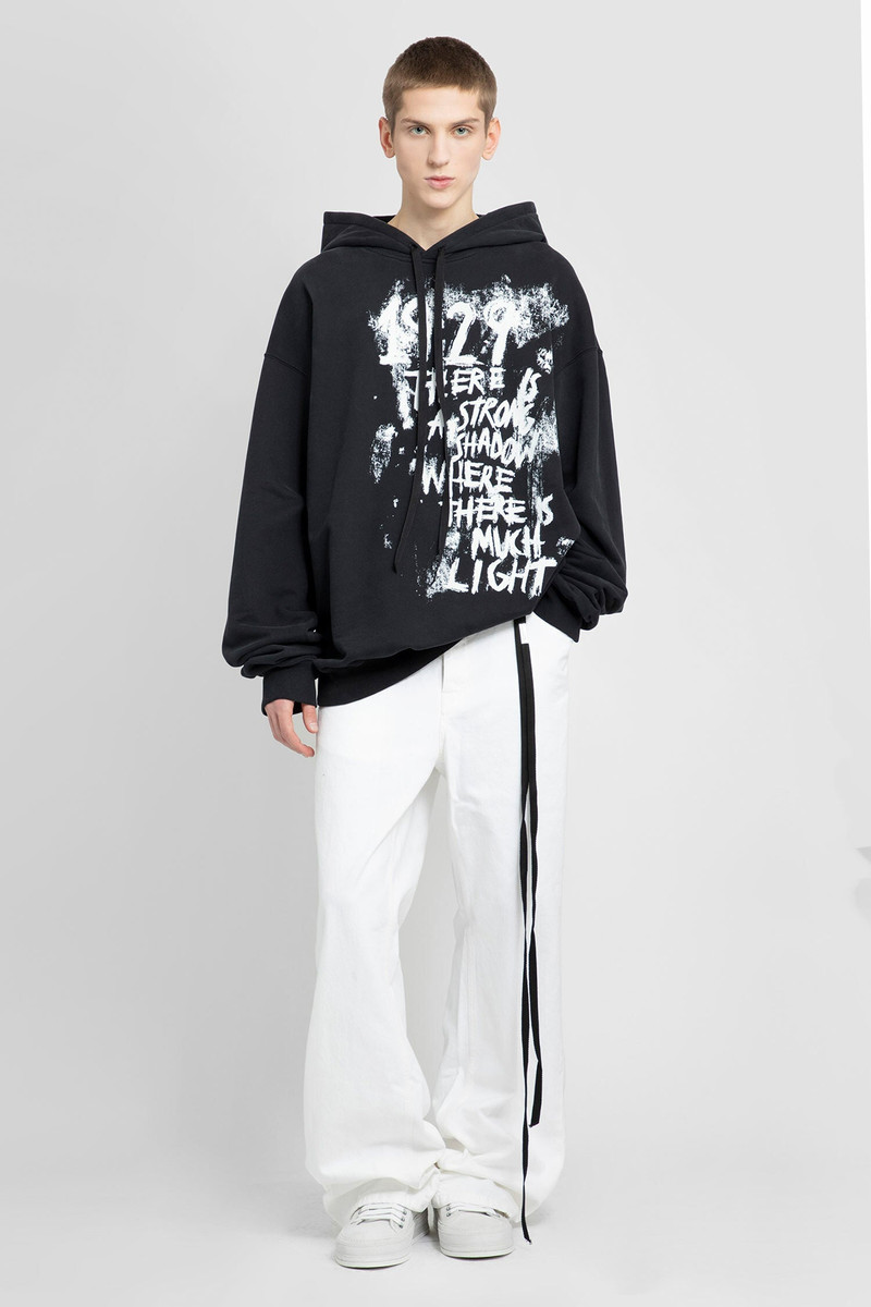 ANN DEMEULEMEESTER MAN BLACK SWEATSHIRTS 4