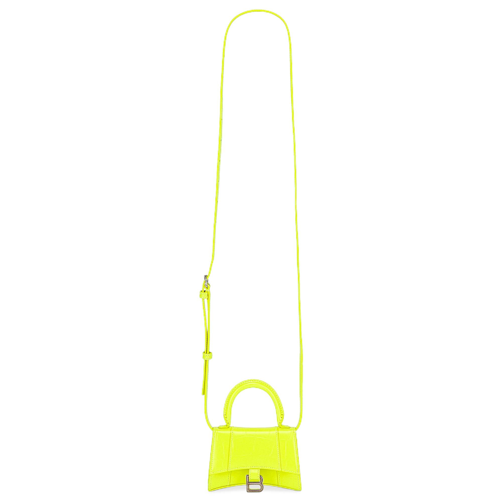 Balenciaga Mini Hourglass Strap Bag 'Fluorescent Yellow' - 3